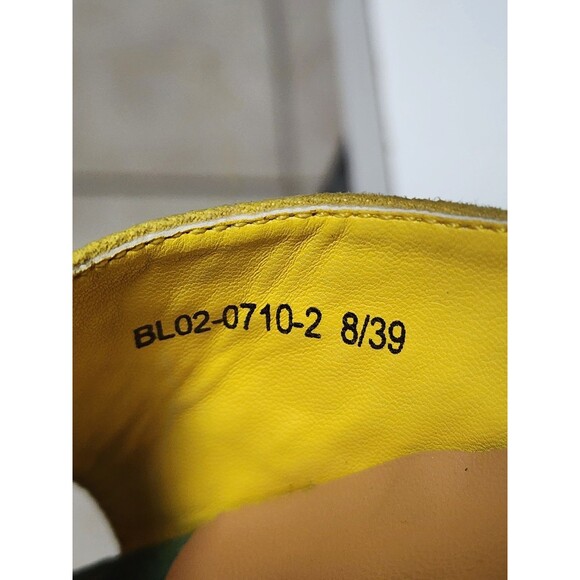 Unique Vintage Rainbow Suede Peep Toe Platforms Size EU39 US8 - Picture 8 of 8